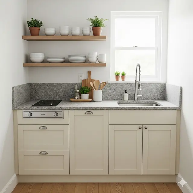 Inspirasi Desain Dapur Kecil Sederhana untuk Rumah Modern. Gemini