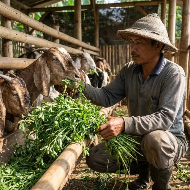 Pakan Hijauan Paling Kaya Protein untuk Kambing