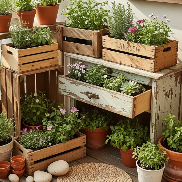 Ide Berkebun Murah Tanpa Membeli Pot Tanaman (AI Generated)