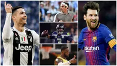 Bintang Barcelona, Lionel Messi, menduduki posisi pertama sebagai atlet terkaya di dunia versi majalah Forbes 2019. Messi tercatat punya kekayaan sebesar 127 juta dolar AS. (Foto Kolase AP dan AFP)