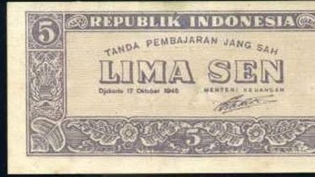 Penampakan Beberapa Pecahan Uang Pertama RI