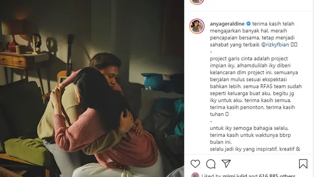 Anya Geraldine peluk Rizky Febian