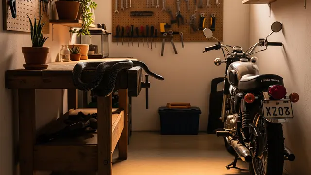 Ular di Garasi Mini atau Carport Sempit