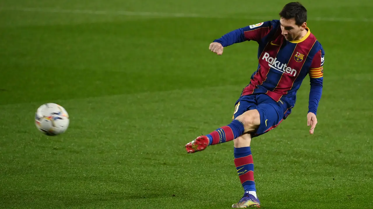 Foto Liga Spanyol: Lionel Messi Cetak Gol, Barcelona Susah Payah Taklukkan Levante