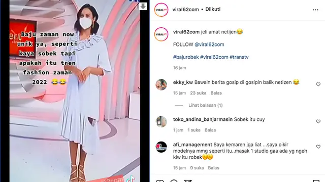 Veronika Krasnasari Buka Suara Usai Viral Dituding Kenakan Pakaian Sobek saat Pandu Acara TV. (instagram.com/viral62com)