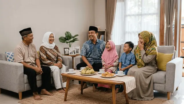 Ide Pose Foto Keluarga Saat Lebaran