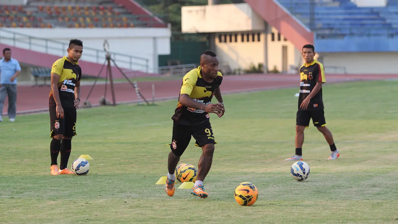 Sesi latihan skuat Sriwijaya FC (Liputan6)