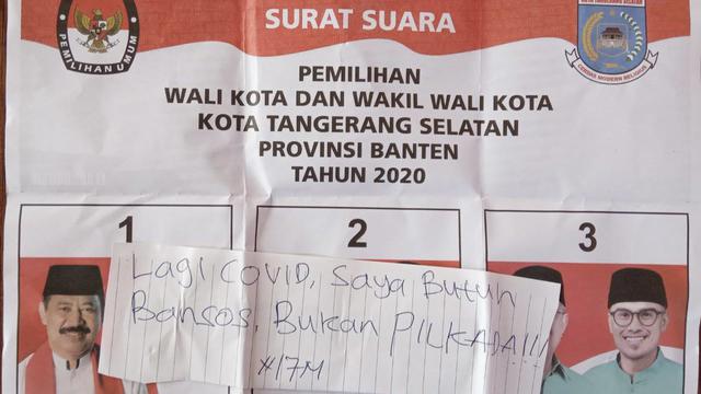 7 Catatan dan Foto Nyeleneh Pemilih di Surat Suara Pilkada 2020