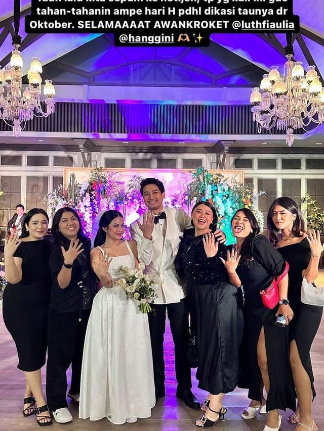Pernikahan Hanggini dan Luthfi Aulia