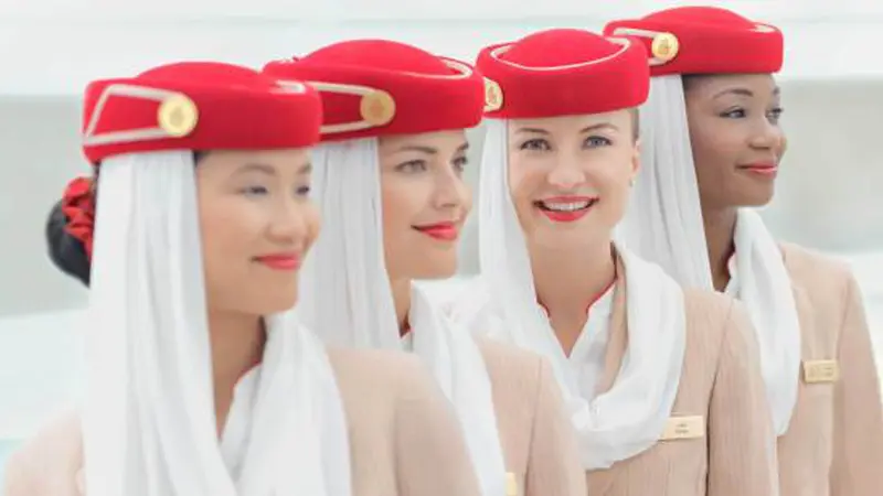 Emirates Flight Attendants Look 1014