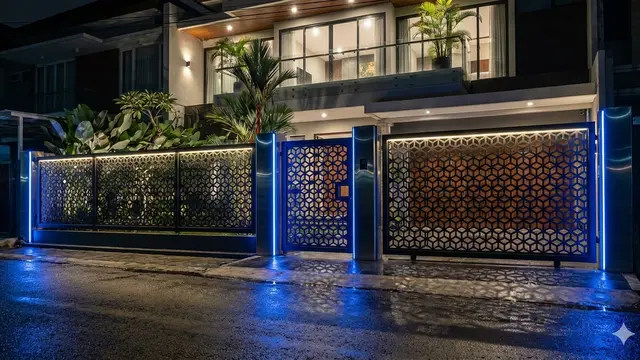 Inspirasi Pagar Rumah Rendah tapi Tetap Aman dan Estetik. AI