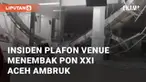 Plafon venue cabang menembak di PON XXI Aceh ambruk. Peristiwa ini terjadi pada Selasa (17/9/2024)
