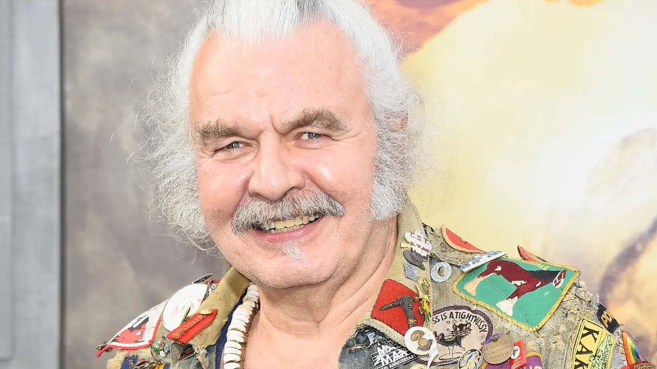 Aktor Hugh Keays-Byrne menghadiri premier Mad Max: Fury Road di TCL Chinese Theatre, Hollywood, California, pada 7 May 2015. (Frazer Harrison/Getty Images/AFP)