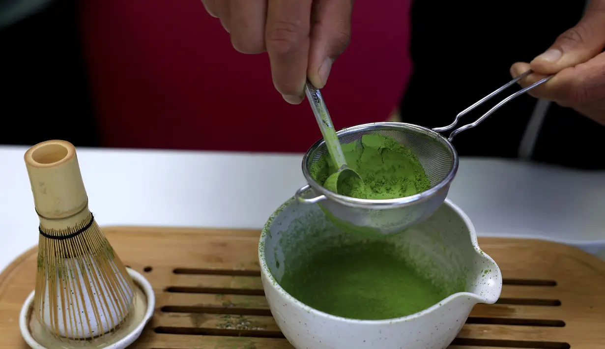 Jepang, tempat dimana matcha berkualitas tinggi ditanam, mengalami keterbatasan produksi. (Justin Sullivan/Getty Images North America/Getty Images via AFP)
