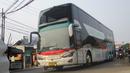 Morodadi Prima Tri Star Patriot DD memiliki desain seperti bus Eropa Setra S 531 DT.