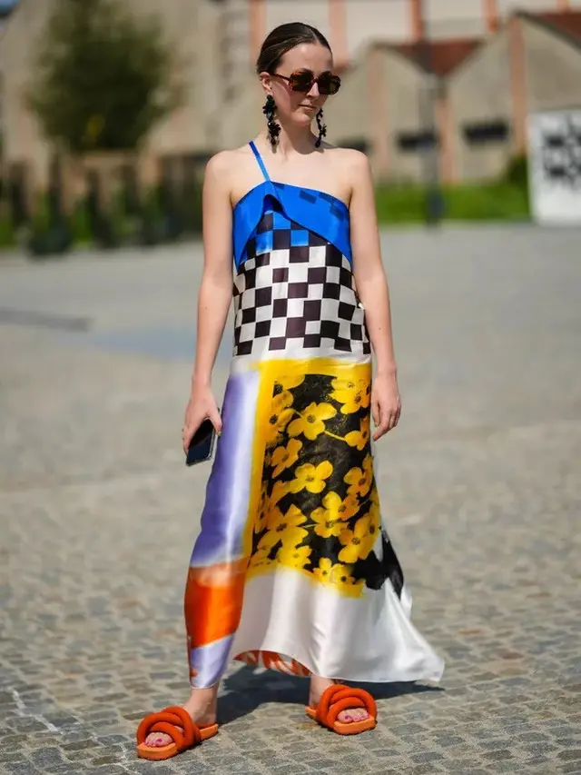 Bright-colored dress