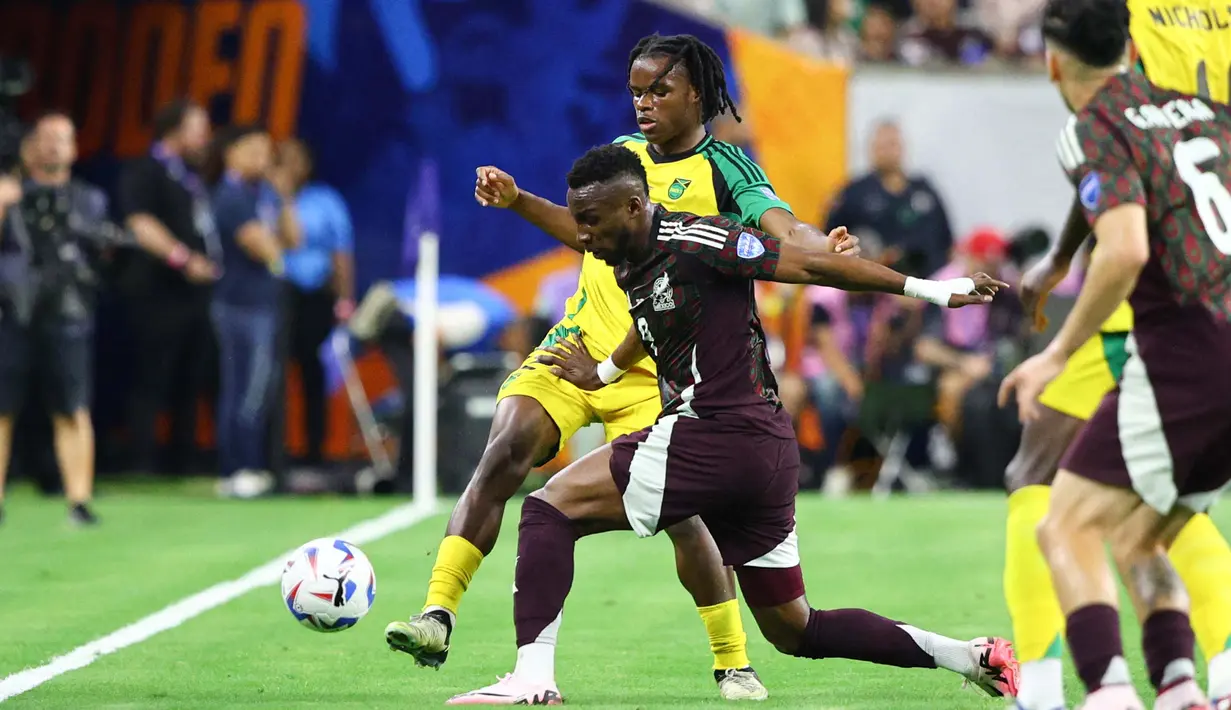 Ini menjadi kemenangan perdana Meksiko di fase grup B Copa America 2024. (Aric Becker/AFP)
