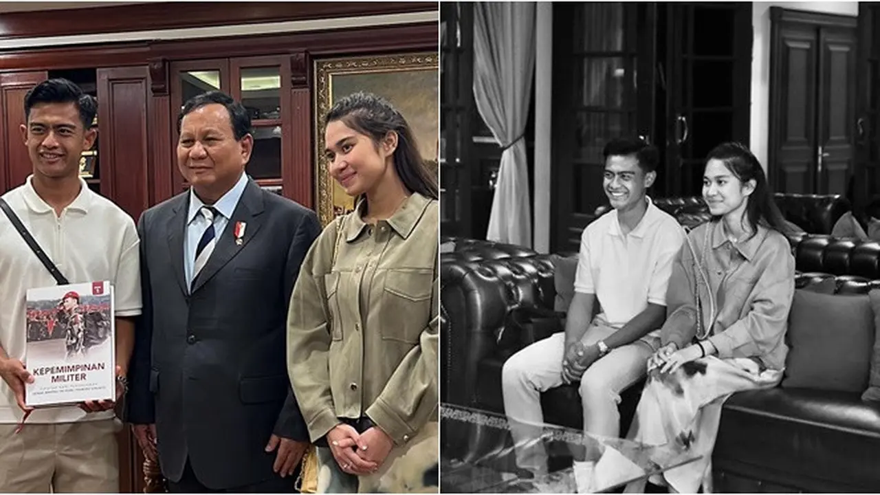6 Potret Pratama Arhan dan Azizah Salsha Kunjungi Kantor Prabowo, Didoakan Langgeng