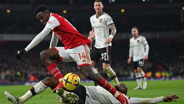 Cetak Dua Gol, Begini Aksi Eddie Nketiah saat Arsenal Bungkam Manchester United di Liga Inggris