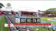 Sore ini dilaksanakan upacara penurunan bendera dalam rangka HUT ke-74 RI yang dilaksanakan di Istana Merdeka. Upacara langsung dipimpin oleh Presiden Jokowi.