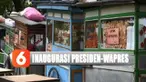 Panitia telah memasang tulisan laik konsumsi di tiap gerobaknya. Para pedagang nasi goreng ini sengaja didatangkan panitia inagurasi presiden dan wakil presiden 2019-2024.