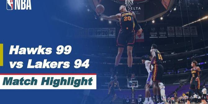 VIDEO: Highlights NBA, LA Lakers Berhasil Dipermalukan Tamunya Atlanta Hawks dengan Skor 94-99