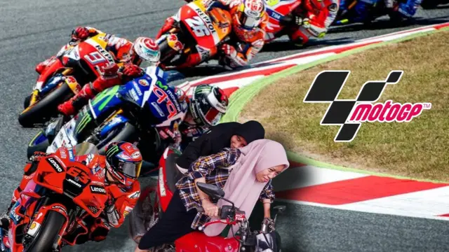 6 Editan Foto Cewek Naik Motor Ini Bikin Tepuk Jidat, Ikut Balapan di Sirkuit
