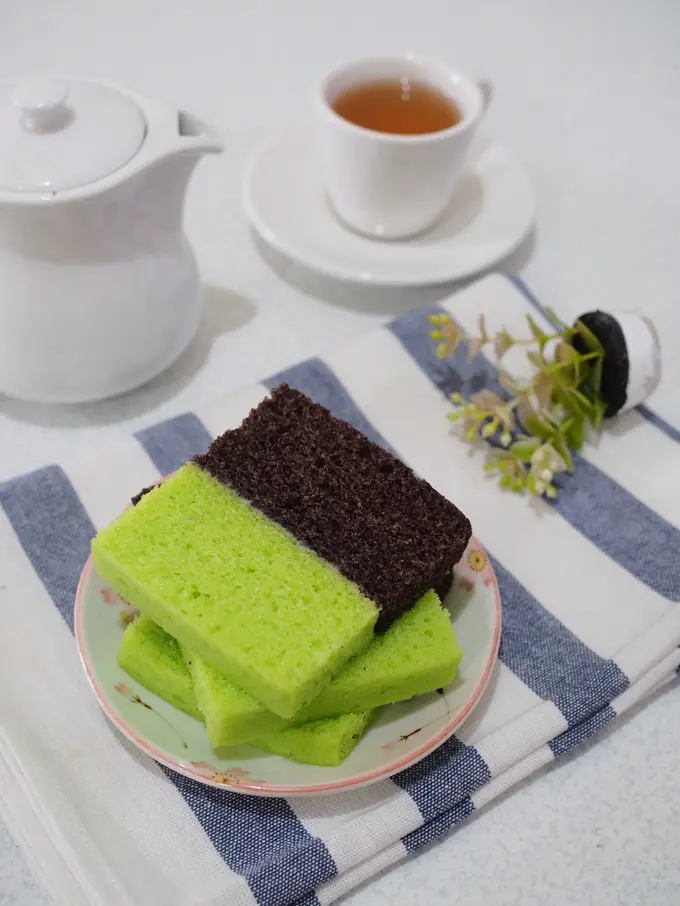 brownies pandan coklat