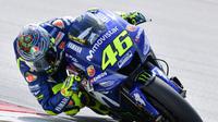 Valentino Rossi harus puas berada di posisi keenam pada tes pramusim MotoGP di Sirkuit Sepang (MOHD RASFAN / AFP)