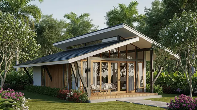 Gaya Atap Modern yang Bikin Rumah Desa Terlihat Mewah/ Ilustrasi AI