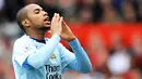 Bahasa tubuh penyerang Manchester City, Robinho, dalam partai lanjutan Liga Premier menghadapi Manchester United di Old Trafford, Manchester,10 Mei 2009. AFP PHOTO/PAUL ELLIS
