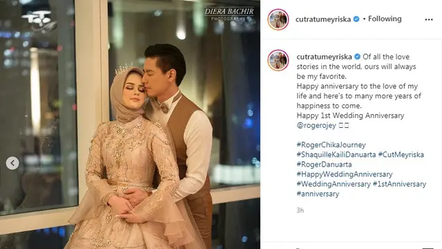 Cut Meyriska - Roger Danuarta (Foto: Instagram/@cutratumeyriska)