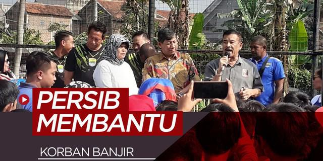 VIDEO: Persib Bantu Korban Banjir Ujung Berung