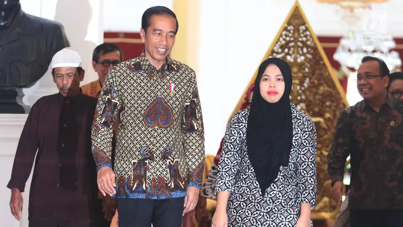 Presiden Jokowi Terima Siti Aisyah di Istana