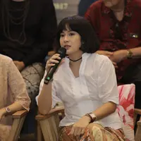 Dian Sastrowardoyo di Preskon film Kartini (Galih W. Satria/bintang.com)