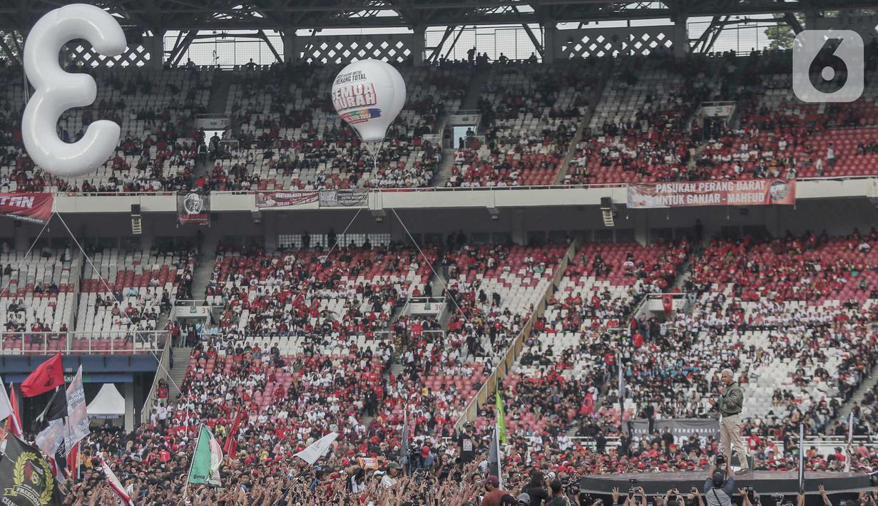 Kampanye akbar tersebut dihadiri ratusan ribu pendukung Ganjar-Mahfud. (Liputan6.com/Angga Yuniar)