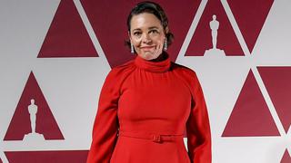 Olivia Colman mengenakan Dior di Oscar 2021. Sumber foto: Document/Dior.