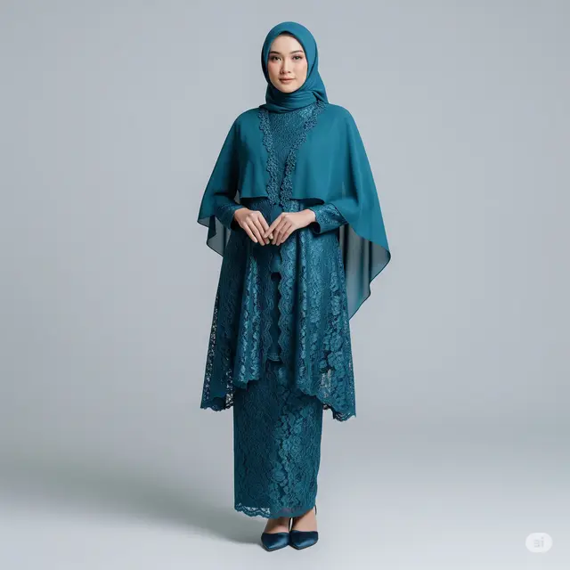 6 Model Baju Gamis Emerald Blue Terbaik untuk Tampil Elegan di Setiap Acara