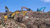 Tumpukan sampah yang berada di TPA Cipayung, Kota Depok. (Liputan6.com/Dicky Agung Prihanto)
