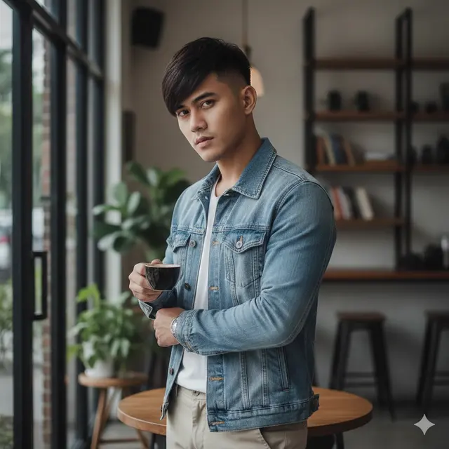 Model Rambut Pria Burst Fade Panjang