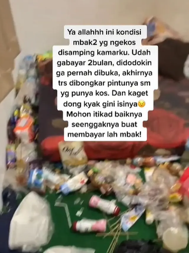 Penghuni Tak Bayar 2 Bulan dan Kabur, Kondisi Kamar Kos Ini Bikin Merinding
