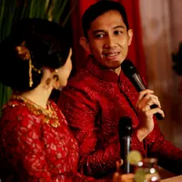 Setelah menikah, kebahagiaan terlihat jelas di mata Andien dan Irfan Wahyudi (Wimbarsana/Bintang.com)