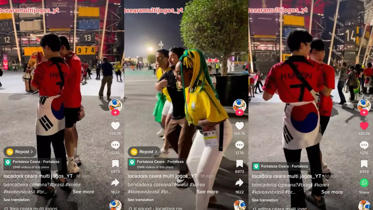 Suporter Brasil dan Korea Selatan