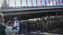 Parade akan berlangsung di Lapangan Merah Moskow pada 9 Mei untuk merayakan 78 tahun kemenangan dalam Perang Dunia II. (AP Photo)