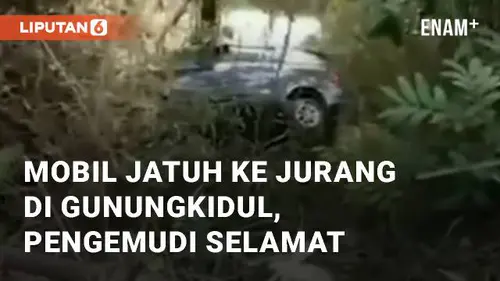 VIDEO: Viral Mobil Jatuh ke Jurang di Gunungkidul, Pengemudi Diketahui Selamat