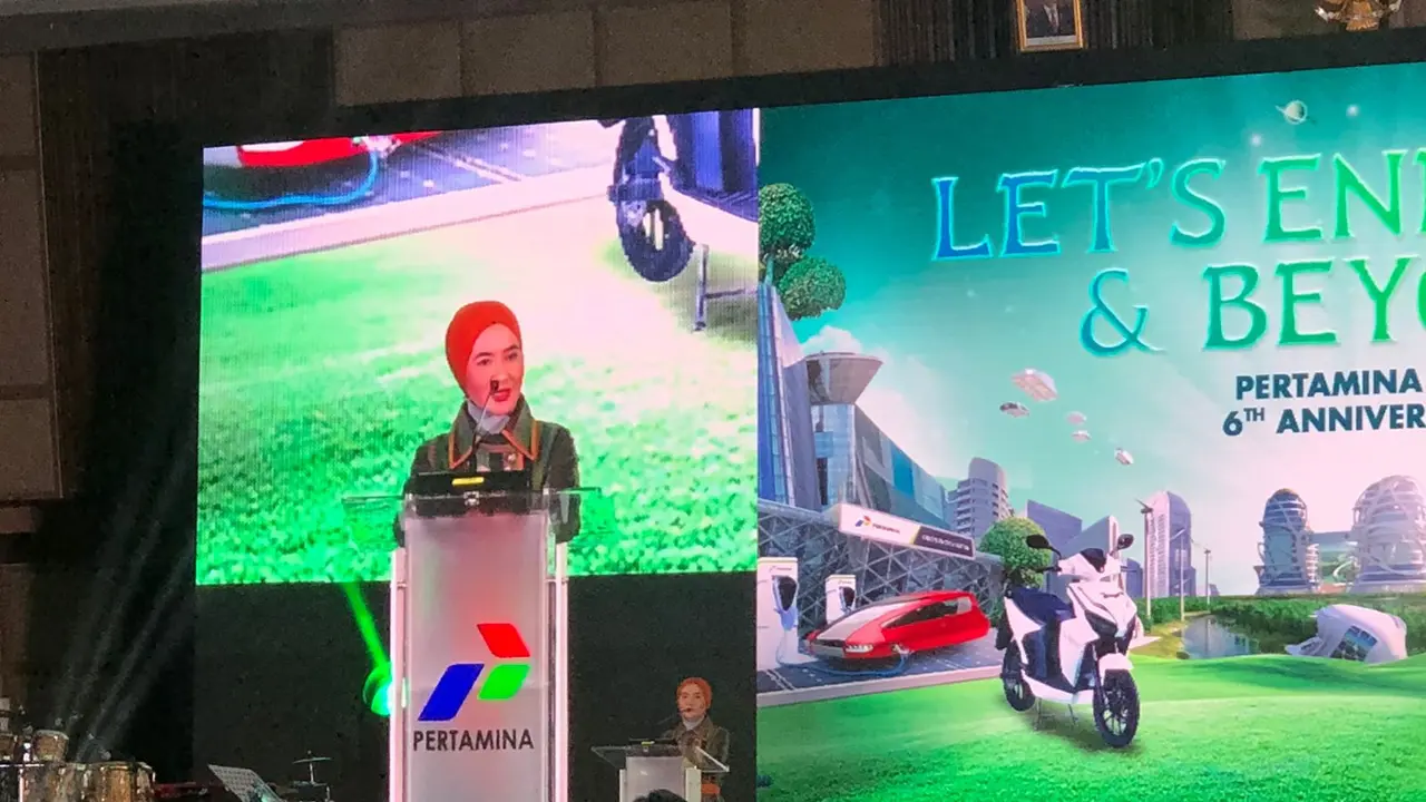 Direktur Utama PT Pertamina (Persero) Nicke Widyawati dalam acara Launching Pertamina NRE, Kamis (3/11/2022).