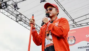 Ketua Umum Partai Solidaritas Indonesia (PSI), Kaesang Pangarep saat berkampanye di lapangan Jetak Purwanto, Wonogiri, Jawa Tengah, Selasa (6/1/2024). (Foto: Istimewa).