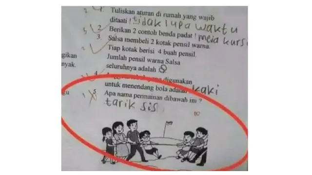 6 Jawaban Lucu Murid di Soal Isian Singkat Bergambar, Bikin Guru Senyum