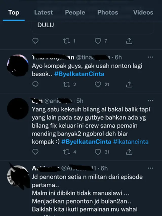 Tagar ByeIkatanCinta dipakai warga Twitter untuk meluapkan kekecewaan