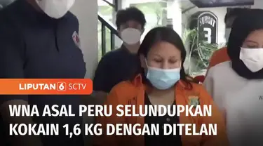 Wanita WNA ditangkap Direktorat Narkoba Polda Metro Jaya dan Bea Cukai saat berusaha menyelundupkan kokain di Bandara Soekarno-Hatta, Tangerang, Banten. Wanita asal Peru ini menelan 116 kapsul berisi kokain seberat 1,2 kg.